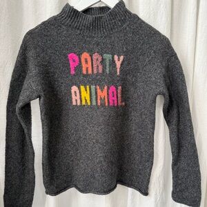 Lou & Grey Multicolor 'Party Animal' Mock Turtleneck Sweater sz XSP
